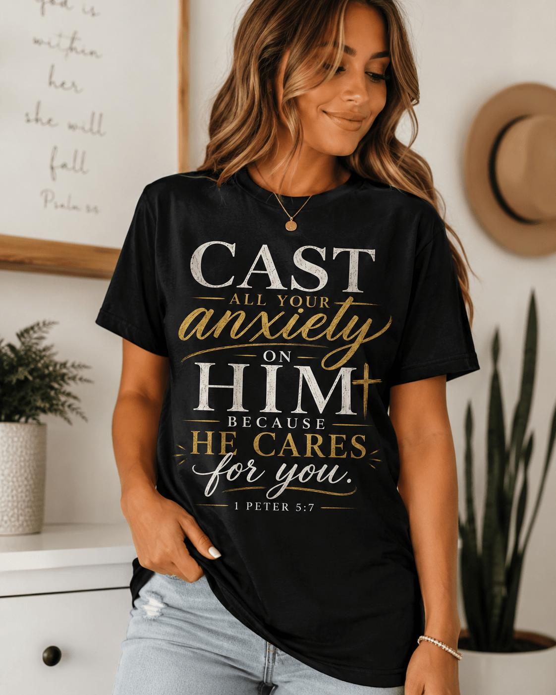 Anxiety 1 Peter 5:7 - Scripture Wear