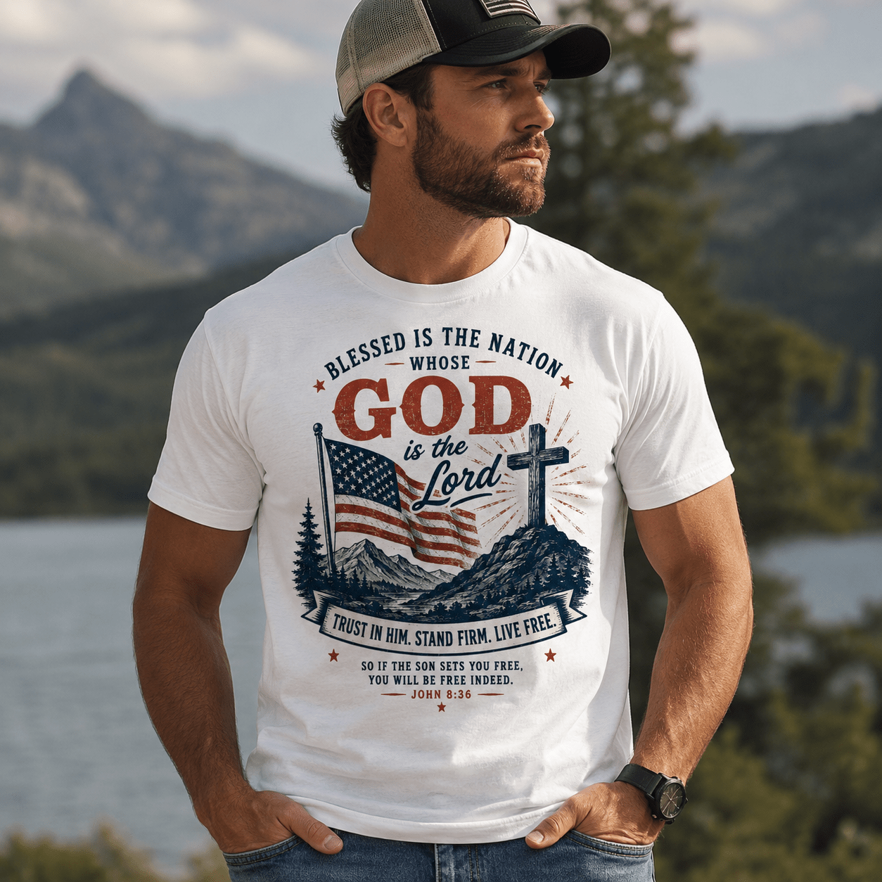 Blessed is The Nation - Scripture Wear